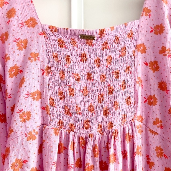 Billabong Floral Puff Sleeve Dress - Picture 8 of 12